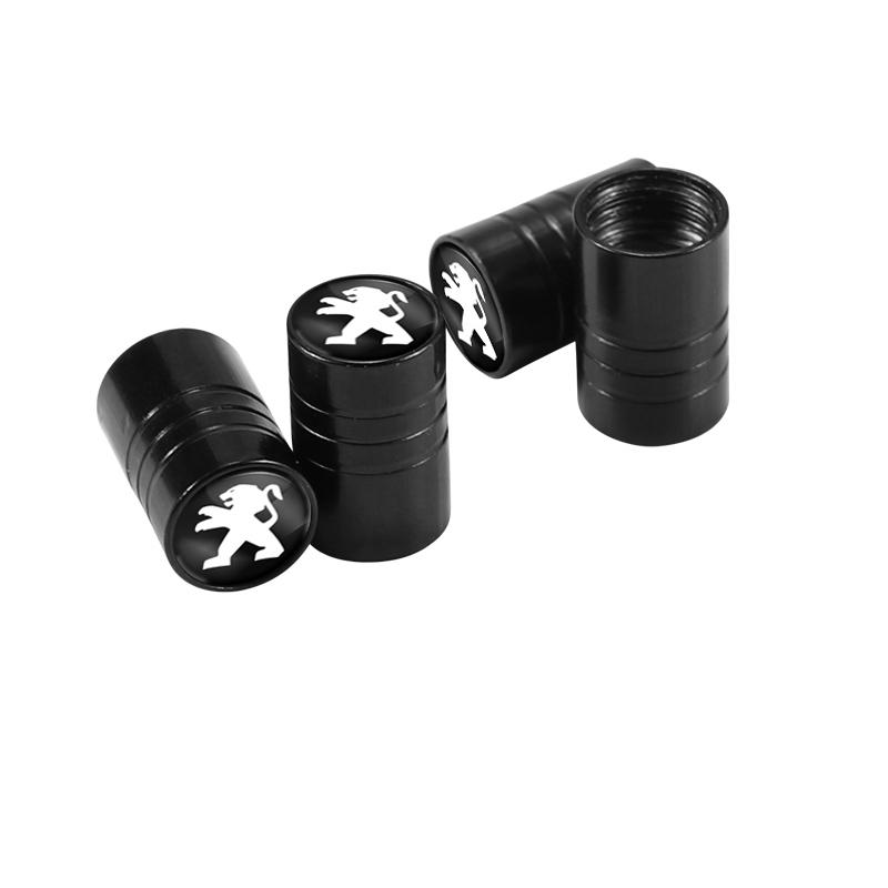 2026 Hot Car Sticker 4Pcs Wheel Tire Valve Air Stem Cap Duust Covers For Peugeot 206 3008 208 308 307 2008 207 107 5008 607 301