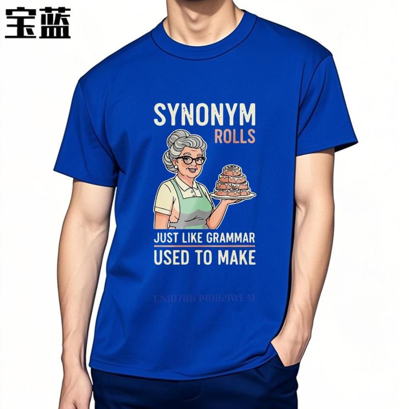men brand tshirt Vintage summer Boys tshirt Synonym Rolls Just Like Grammar Used To Make Short Sleeve Travel Oneck tops