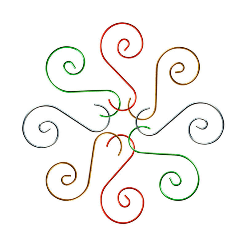 20 шт. Рождественский орнамент S-образный металлический крючок держатель подвеска для рождественской елки шары подвесные крючки новогодние принадлежности для украшения вечеринки