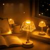 Clear Engraved Shade LED Desk Lamp Warm Yellow Light Atmosphere Lamp  Decorative Lighting