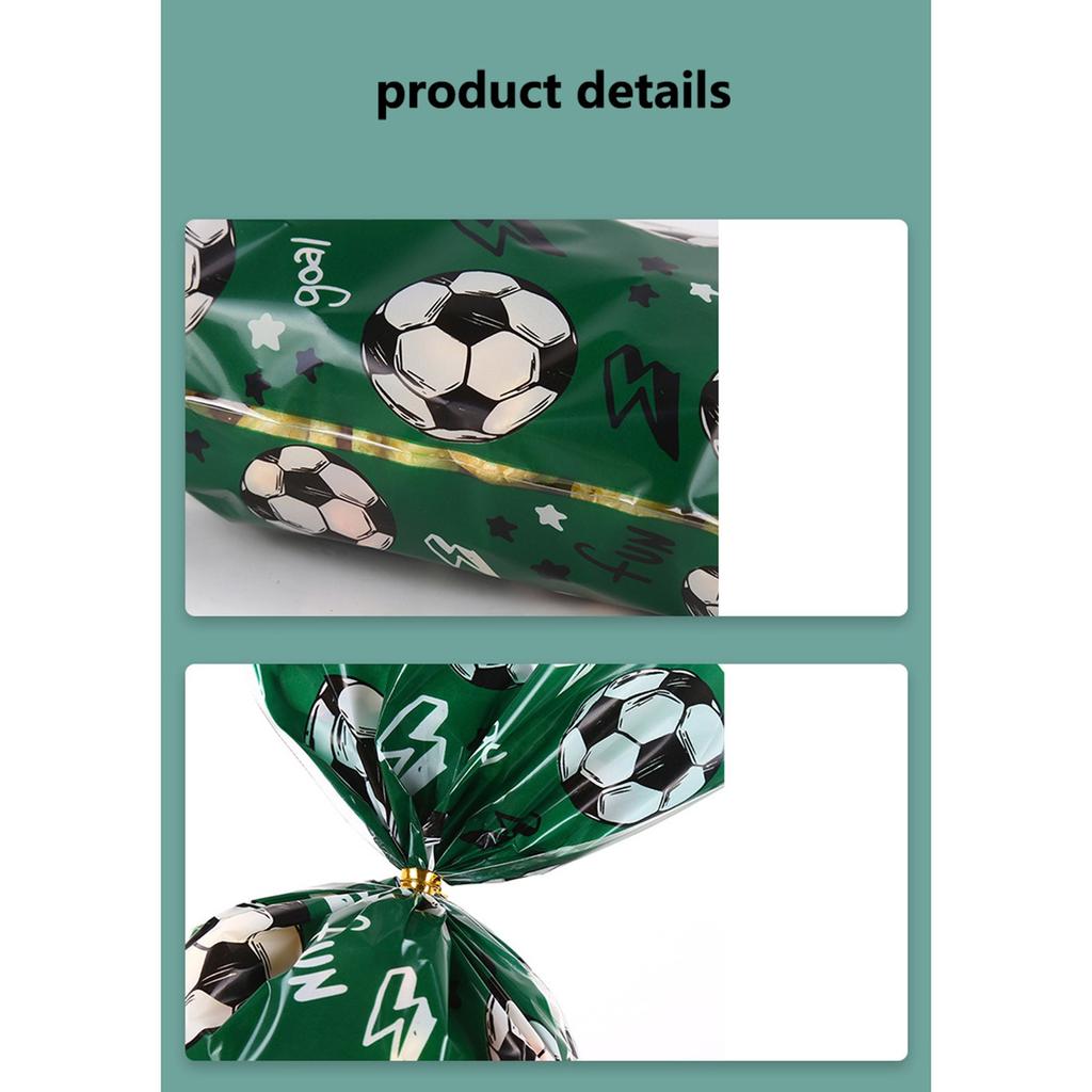 Football Birthday Theme Kraft Paper Candy Bag Transparent Children's Gift Bag