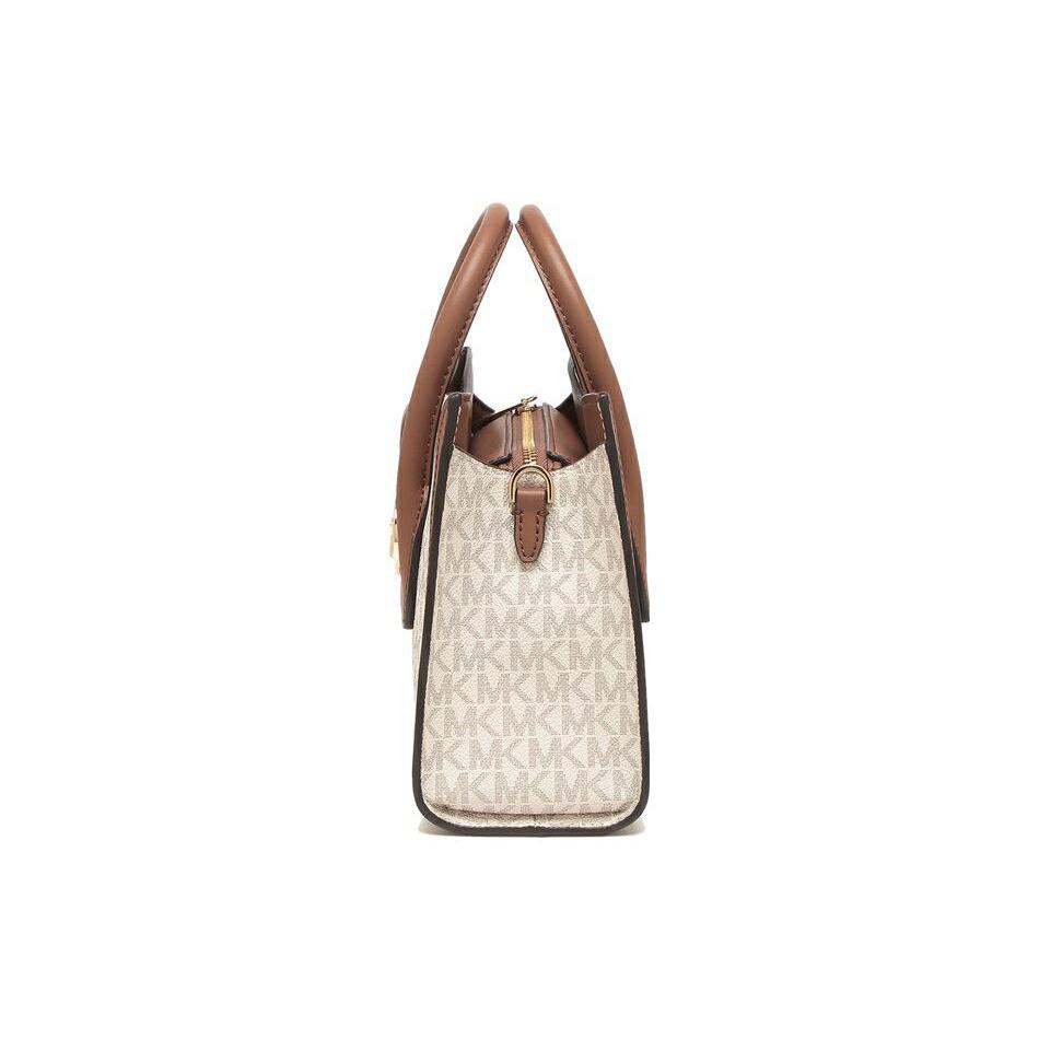 New MICHAEL KORS Gabby Polyurethane One Shoulder Handbag, Crossbody Bag Trumpets Women's Vanilla White & Brown 35S3G5GS5B-150