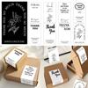 50PCS Commodity Packaging Thank You for Your Order Stickers 5.4*9cm Flower Sealing Labels Festival