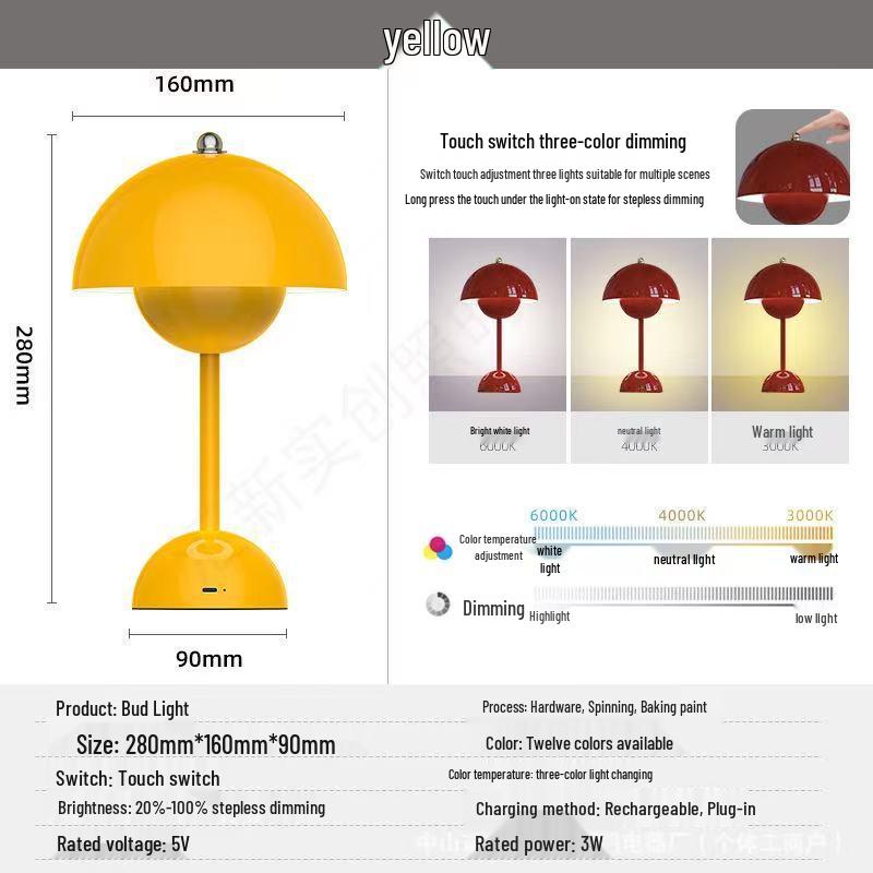 High-End LED Flower Bud Table Lamp for Bedroom & Living Room - Ideal for Wedding Gifts & Ambiance