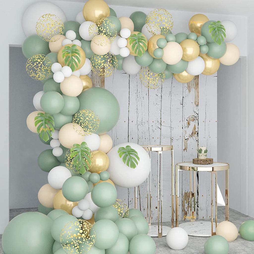 Sage Green Balloon Garland Arch Kit Wedding Birthday Party Decoration Kids Adult Wedding Balloons Baby Shower Decor Globos