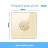 Gold UK 13A Tempered Glass USB Socket Plug,18W Type-C Fast Charging Universal 3pin Dual Power Outlet,Wall LED 2way Light Switch
