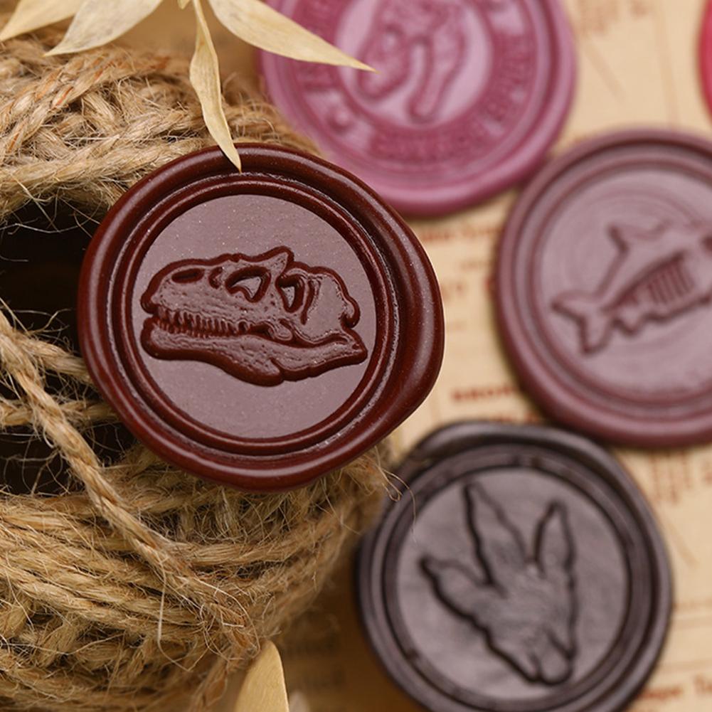 Меловой ископаемый Запечатывающие Штампы Голова Ископаемого Динозавра Восковая Печать Для Скрапбукинга Украшение Конверта Приглашения