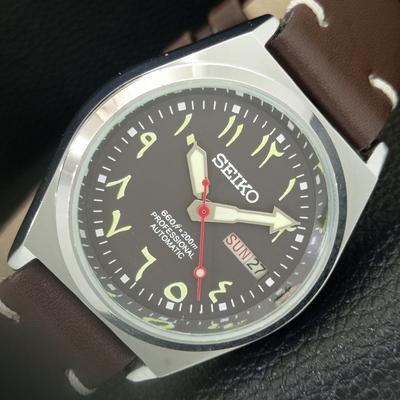 АВТОМАТИЧЕСКИЕ ВИНТАЖНЫЕ ВОССТАНОВЛЕННЫЕ SEIKO 6309A ЯПОНИЯ МУЖСКИЕ ЧАСЫ С КОРИЧНЕВЫМ ЦИФЕРБЛАТОМ a442702-1