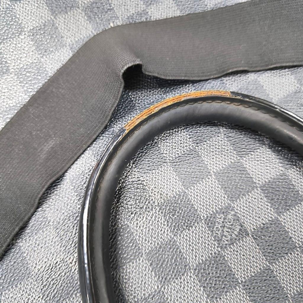 [Pre-Owned] Business Document Holder Coated Canvas Leather Trim Briefcase - Very Good #USX9E