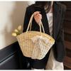 New Spring and Summer Beach Vacation Bag Women's Woven Shoulder Bag Large Capacity Tote Bag Straw Bag