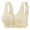 Middle Aged and Elderly Front Button Plus Size Bra Vest Style Bra for Women Without Steel Rims, Large Chest, Anti Sagging Bra for Mothers