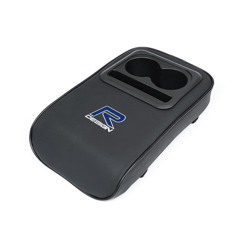 Car Armrest Box Cushion Leather Soft Pad With Cup Holder For Volvo Rdesign XC90 XC40 XC60 V60 V70 V90 V40 EC40 EX40 S80 S60 S90