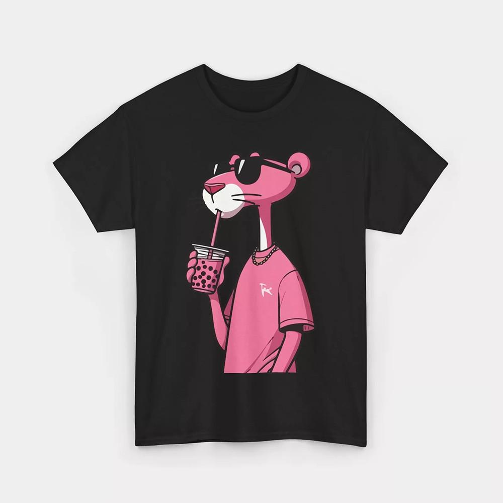 Розовая пантера The Pink Panther Футболка Унисекс Хлопковая футболка Мультфильм SG378