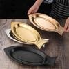 Oval Steamed Fish Plate Fish-Shaped Tray Plates Creative Barbecue Plate