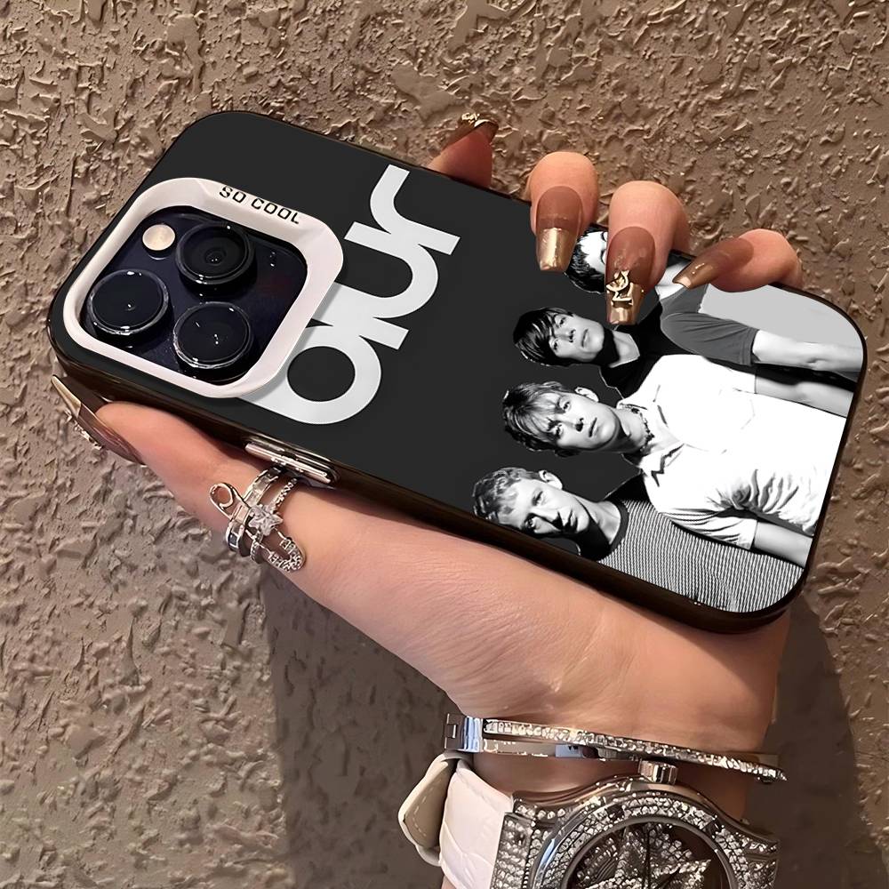 Чехол для телефона с изображением музыкальной группы Rapper B-Blur в винтажном стиле для IPhone 17 16 15 14 11 12 13 Pro Max Pro Plus Цветной серебристый чехол
