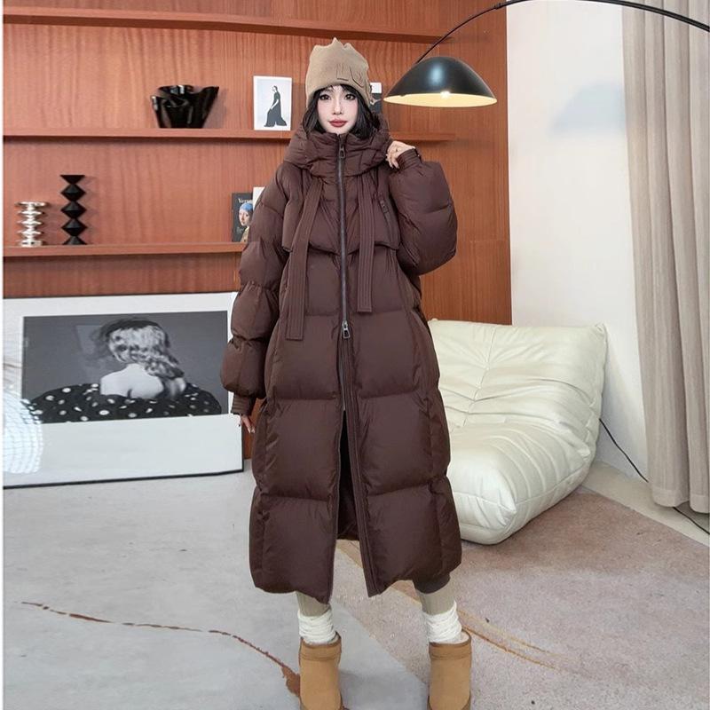 Women Cotton Padded Jacket Korean Lady Fashion Styles Puffer Coat Autumn Winter Female Loose Thicken Warm Long Parkas Clothes