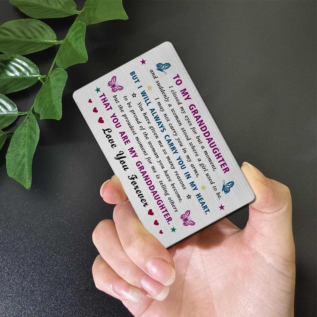Подарочные открытки EE&YU для внучки - Открытка на День рождения, День святого Валентина для взрослой внучки, Подарки «Я люблю свою внучку», Подарок для гордой внучки