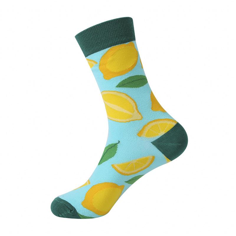 Сотни модных забавных хлопковых унисекс-мужских счастливых носков для улицы, скейтборда, фруктов, еды, панды, тигра, Harajuku, подарков для мальчиков, мужских носков, летних