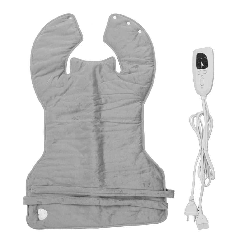 Neck Shoulder Heating Pad Relieve Cervical Joint Pain Electric Heating Shawl for Daily Home Silver