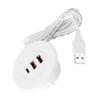 USB Type C Настольный концентратор с 3 портами, органайзер для зарядки, для офисного управления кабелями, подходит для отверстия 60 мм