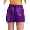Девочки Блестящие Шорты с Блестками Эластичная Талия Дизайн Танцы Черлидинг Соревнования Выступление Низ