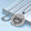 Bear Wolf Tiger Lion Elk Animal Mens Punk Pendant Necklace Stainless Steel Sweater Chains Women Choker Jewelry Gifts