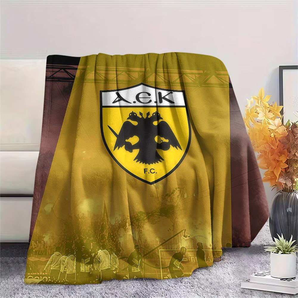 AEK Athens F.C  FlAannel Blanket, High quality Comfortable for All Seasons, Home Decor, Warmth and Comfort