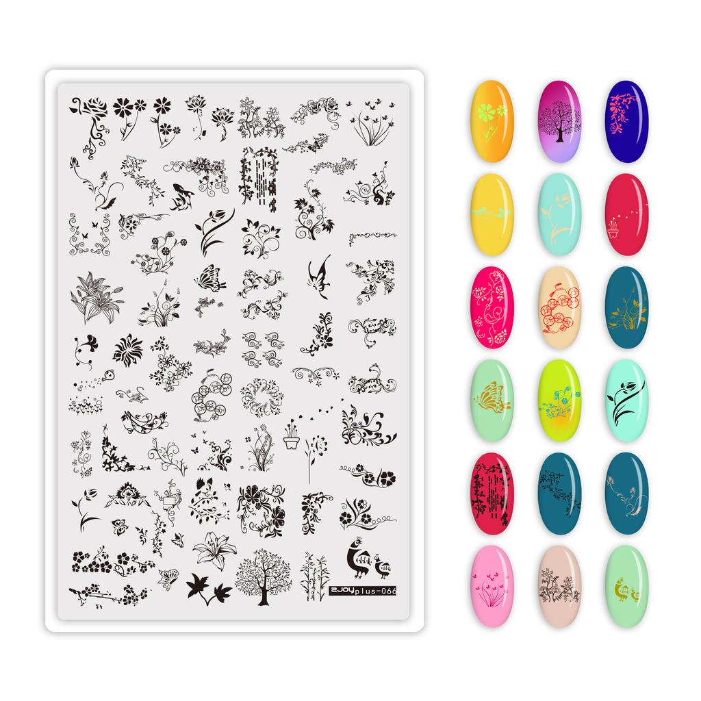9.5X14.5см Большой размер пластины для стемпинга ногтей Цветочные/Геометрические дизайны Шаблон для нейл-арта для DIY декора ногтей 5.6см круглый штамп