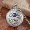 Luxury Mechanical Clock Vintage Man Pocket Watch with Chain Steampunk Skeleton Waist Watches for Men Pendant