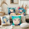 Урусей Яцура АНИМЕ Наволочка Квадратная Двусторонняя Печать Короткий Плюш Чехол для Подушки Дивана Спальня Прикроватная Подушка