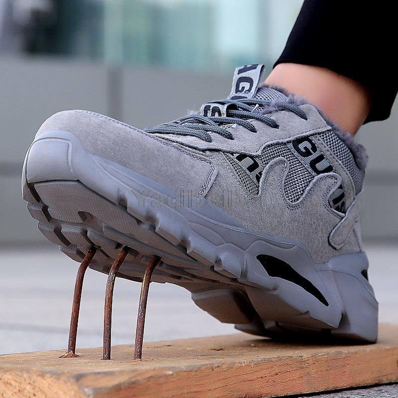 Защитные ботинки Мужская зимняя рабочая обувь Защитная обувь с защитой от ударов Прочная защитная обувь с защитой от проколов Мужская обувь со стальным носком