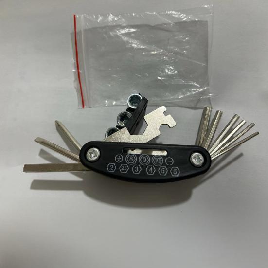 Наборы для ремонта велосипедов 16 в 1, многофункциональный велосипедный инструмент с лопатками для шин, шестигранный ключ для спиц, складной