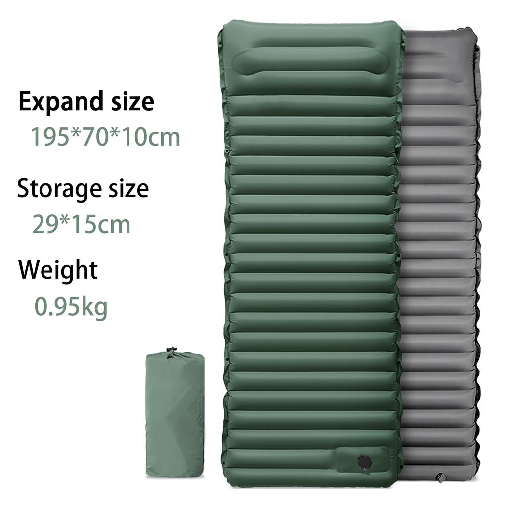 Автоматическая портативная надувная кровать для кемпинга на открытом воздухе, пляжный коврик для пикника, складной воздушный коврик из ТПУ