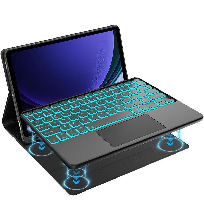 Защитный чехол с Bluetooth-клавиатурой с подсветкой для планшета Redmi Pad 2 Pro SE11 Xiaomi 8 - Испанская раскладка