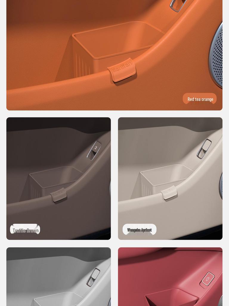 Compatible with AITO New M7/M8/M9: Silicone Car Trash Can & Door Umbrella Holder.