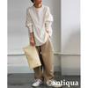 [antiqua] [Antica] Big Silhouette Ron T Ladies 100% Cotton ZA-00240 Onesize 03 White