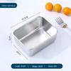 Rectangular Stainless Steel Food Storage Picnic Box with Lid - Portable, Outdoor, Fresh-Keeping Container and Hot Pot for Students.
