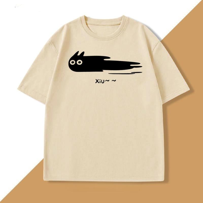Funny Cat T Shirt for Unisex WOMEN Summer Cotton Short Sleeve Tshirt Unisex Round Neck Funny Cat Lover Tshirt Loose Clothing Tees