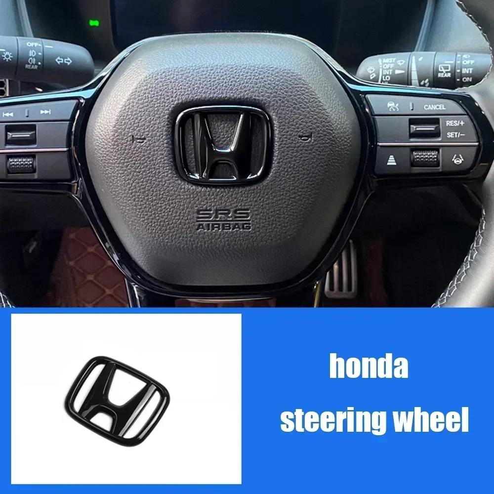 AQF1 Car Modification Suitable for Honda 10th Accord/Civic Black Red Front Logo Covered Rear Logo Steering Wheel Modification Decor