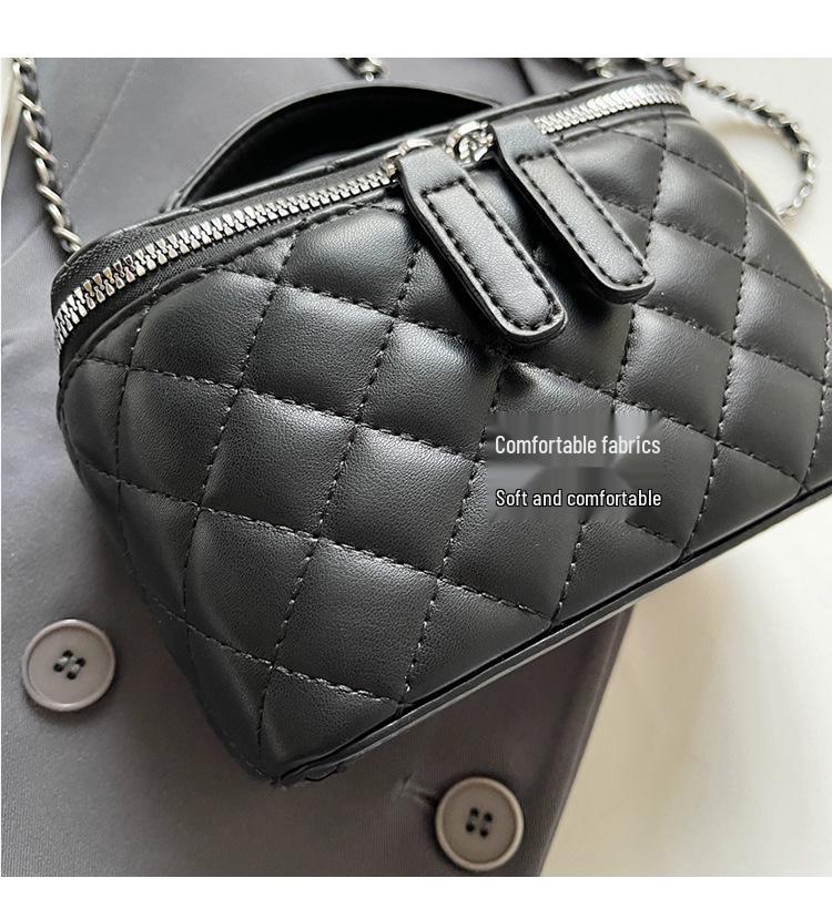 Женская маленькая сумочка с вышивкой аргайл 2025: Универсальная цепочная сумка кроссбоди, ручная коробка, квадратная сумка для весенне-летней моды