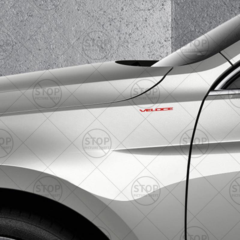 HNQJR1 Car Sticker VELOCE Logo 3D Decal Body Decoration Badge Rear Trunk Emblem For Alfa Romeo Giulia Stelvio Giulietta MTO Mito Brera