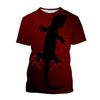 Reptile Gecko 3D Print T Shirt Men Summer Round Neck T-shirt Graphics Short Sleeve Oversized Pullover Fashion Tee Tops Clothing
