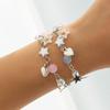 Ingemark Sweet Romantic Star Heart Pendant Bracelet Women Exquisite Imitation Pearls Crystal Glass Beads Bracelets Party Jewelry