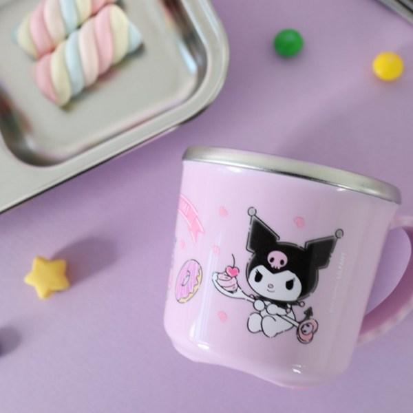 Lilpang Kuromi Чашка из нержавеющей стали с нескользящей ручкой, 250 мл, разные цвета, 1 шт.