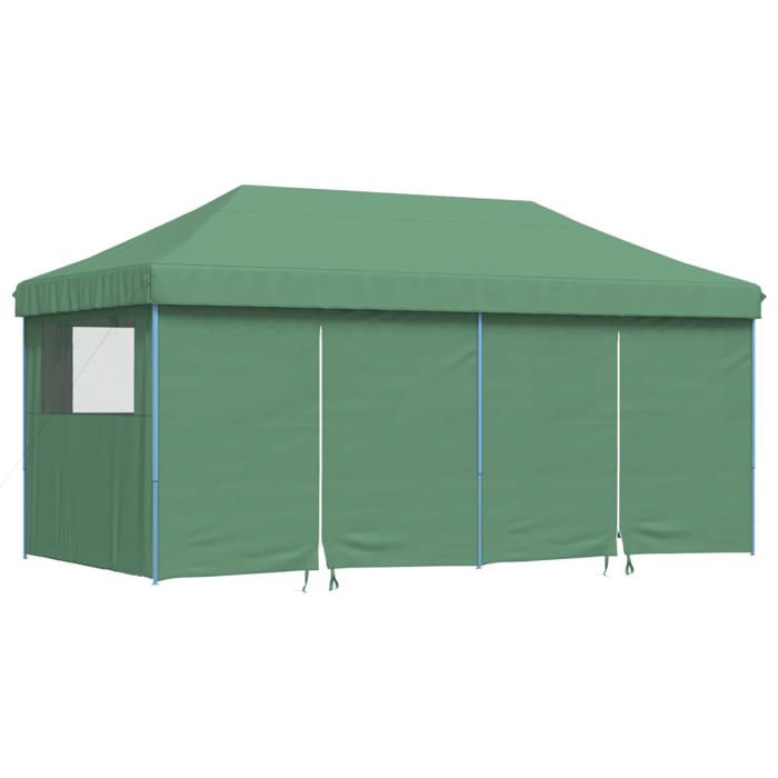 VidaXL Tente de réception pliable escamotable 4 parois latérales vert, tente, tente à auvent, auvent de gazebo 4004952