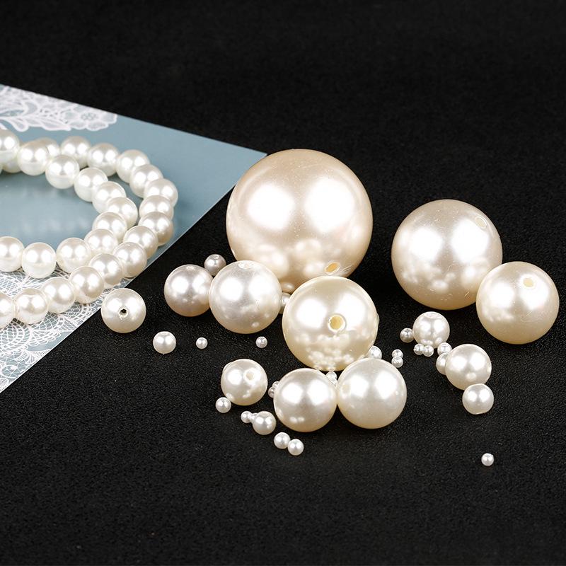 3-30mm Glossy Imitation Pearl Beads for DIY Jewelry: Hairpins, Bracelets, Necklaces, and Decorative Accessories.