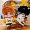 niannyyhouse 20cm Plush Toy Clothes, Color Blocking, Hoodie, Jeans, Shoes, Scarf, Glasses, Backpack, Cotton Doll Clothes, Dress-Up (Coffee)
