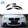Передний спойлер-губа M5 Style, глянцевый черный, четырехсоставной, для BMW 5 серии F10/F18