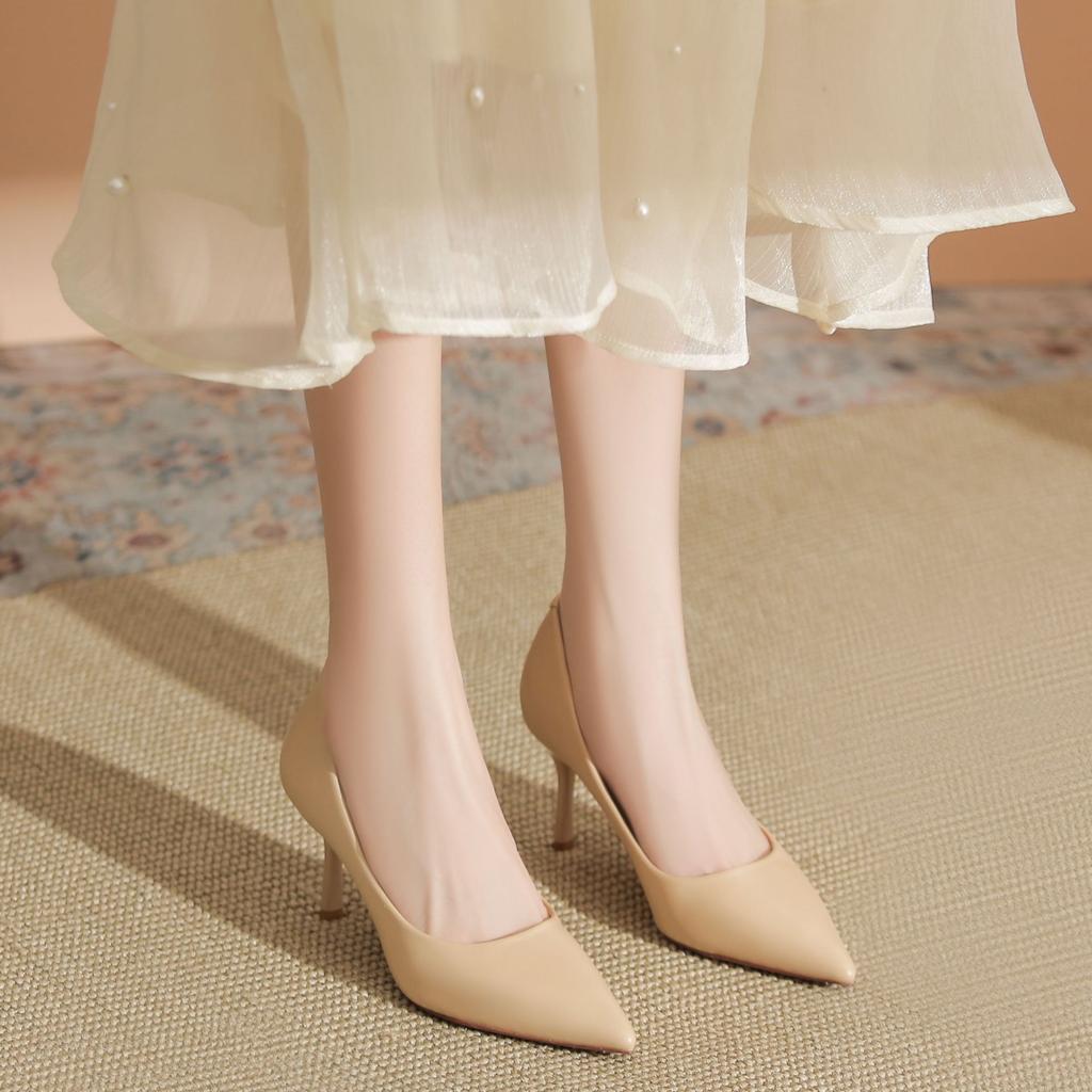 Туфли на шпильках универсальные рабочие туфли осенние туфли одинарные туфли женские интернет-знаменитости новые высококачественные туфли с острыми каблуками