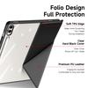 DUX DUCIS Magi Series for Samsung Galaxy Tab S10+/S9+/S9 FE+ Case Origami Stand Leather+PC+TPU Clear Back Cover